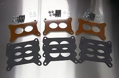 Fits Mopar 440 426 340 Six Pack Spacer Phenolic Insulator Heat Soak Riser 1/4  • $110