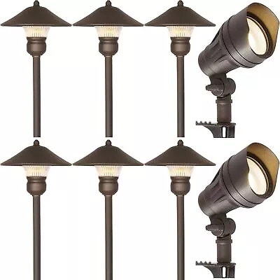 8 Pack Low Voltage LED Landscape Kits 12V Pathway Flood Light Kits • $119.99