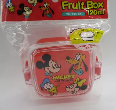 Fruits Box Mini Case Disney Mickey And Friends Red 1pcs Lunch Box 120ml • £4.82