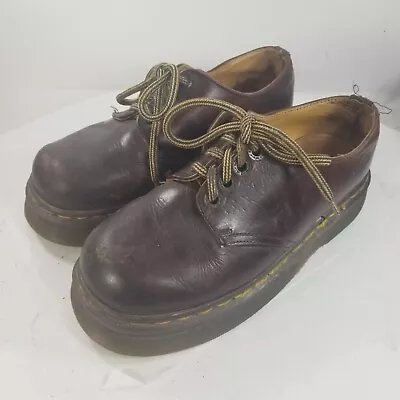 Vintage Dr Martens 8434 Leather Chunky Oxford Shoes Mens US 5 Made In England • $79.99
