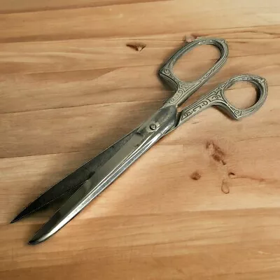 Vintage EVERSHARP USA Forged Steel Ornate Sewing Scissors Shears • $8.39