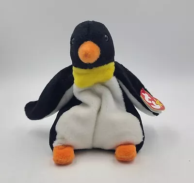 1995  WADDLE  Ty Beanie Baby PENGUIN Mint Condition PVC Pellets • $6.99