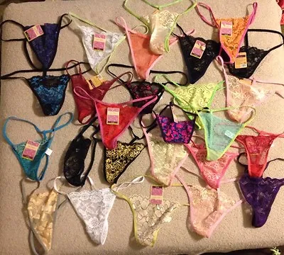 Lot Of 10 Panties Thongs G-String T Back Sexy Stripper Exotic Secret Valentines • $12.99