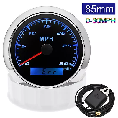 85MM Waterproof GPS Speedometer 0-30MPH Odometer Gauge For Boat Car Marine Truck • $45.80