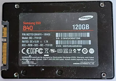 Samsung 840 120GB 2.5  6.35cm SSD Internal Solid State Drive For Laptop Or PC • £5