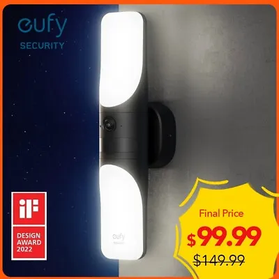 Eufy S100 Wired Wall Light Camera 2K Floodlight Security Cam Motion Activated • $99.99