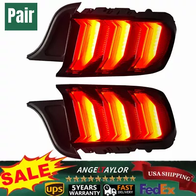 LED Sequential Tail Lights For 2015-2022 Ford Mustang Euro Style Brake Lamps • $277.40
