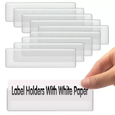 Self Adhesive Label Holders ELEMGULY 100 Pack Adhesive Shelf Tag Shelf Label ... • $30.33