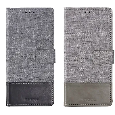 For Xiaomi Note 13 12 13T Retro Canvas Bifold Flip Wallet Case Phone Case Cover • £5.75
