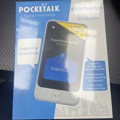 Pocketalk Plus + Voice / Text Translator*New-Sealed • $160