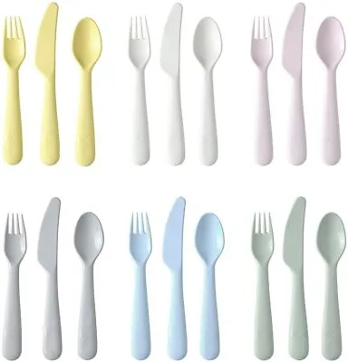 £3.99 • Buy IKEA Kalas Cutlery Set Children Kids Cutlery Spoon Fork  Knife Plastic Set 18 