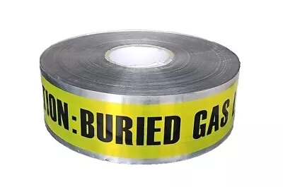 Presco Underground Detectable Tape: 3 In X 1000 Ft.  Caution Buried Gas Line  • $55