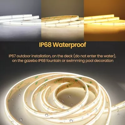 12V 384LEDs/m COB LED Light Strips 16.4ft Waterproof Flexible Tape For Boat Car • $26.91