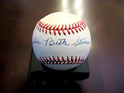 Julia Ruth Stevens Babe Ruth's Daughter Signed Auto Vintage Oal Baseball Jsa • $399.99