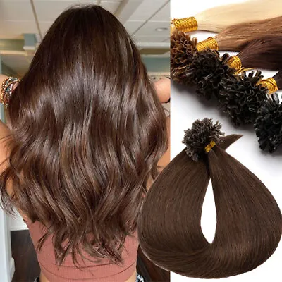 Nail U Tip Human Hair Extensions Keratin Remy Pre Bonded Fusion 200s 200g 100g W • $79.73