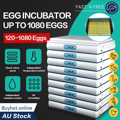 120 Eggs Digital Egg Incubator Fully Automatic LED Turning Chicken Duck Poultry  • $33.79