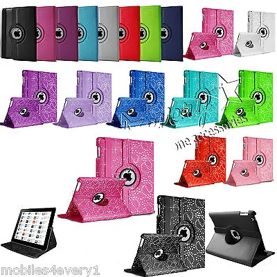 Leather 360 Degree Rotating Smart Stand Case Cover For APPLE IPad Mini 2 3 4 Air • £2.99