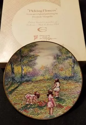 DOMINIC JOHN MINGOLLA COLLECTOR PLATE PICKING FLOWERS 1977 With Box • $1.50