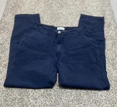 Taylor Stitch Mens Navy Blue Chino Cotton/Linen Pants Size 34 • $69.99