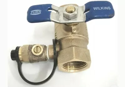 Zurn Wilkins Ball Valve W Test Cock 850T 3/4  400 PSI Non-Potable OEM Geninune • $42.97