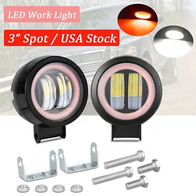 2pc 3inch 40W Spot Round LED Work Lights Driving Pods Offroad Motorcycle ATV SUV • $36.24