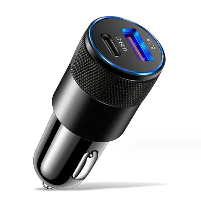 $10.99 • Buy PD USB C Car Charger Fast Charging Dual Port Adapter For IPhone 15 14 13 Pro Max