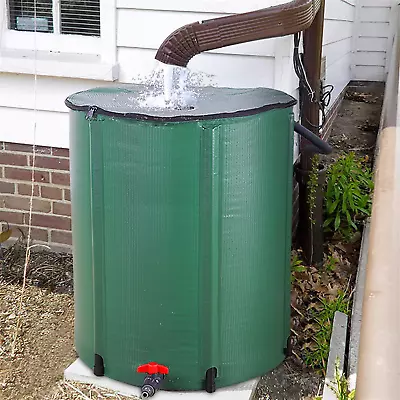 GOFLAME Rain Barrel Water Collector Portable Foldable Collapsible TankSpigot Fi • $65.99