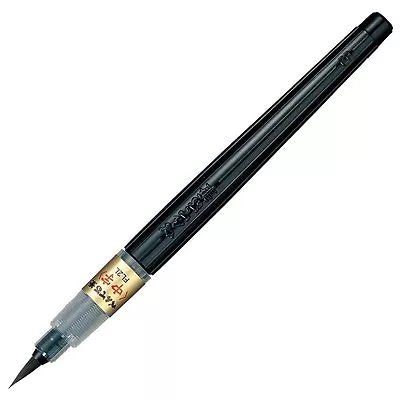 Pentel Japan Fude Brush Japanese Calligraphy Pen Shodo Black XFL2L • £6.71