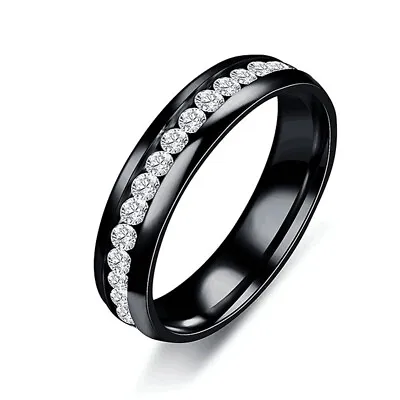 Fashion Wedding Design Stainless Steel Exquisite Jewelry Ring Gift Women Men  • $0.97