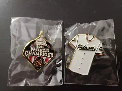 Official Washington Nationals 2019 World Series Champions Enamel 2 Pin-Set  SGA • $14.99