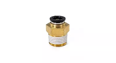 1/2  Male NPT To 3/8  Push To Connect Brass Fitting - Accepts 3/8  Air Line • $10.02