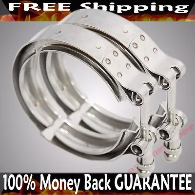 $18 • Buy 2PCS MILD STEEL 2.5'' V-Band Clamp For Turbo Exhaust Pipes Piping