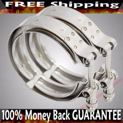 $18 • Buy 2PCS MILD STEEL 2.5'' V-Band Clamp For Turbo Exhaust Pipes Piping