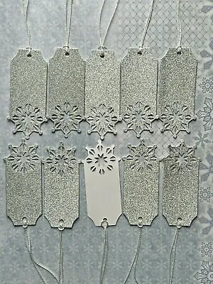 £2.99 • Buy Silver Non Shed Glitter Snowflake Christmas Gift Tags