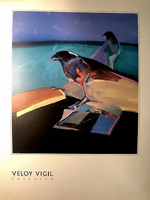 Veloy Vigil ~ Painted Hawk  Pajarito ~ Dry Mounted 25x18  Native American Artist • $33