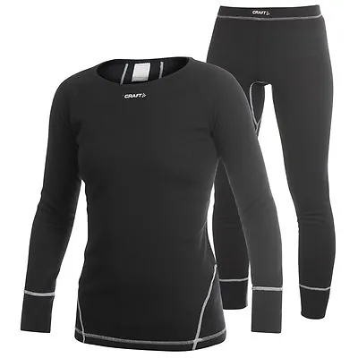 Craft Multi 2 Pack Keep Warm Long Sleeve + Trousers Black Women-Auslaufmodell • £36.13