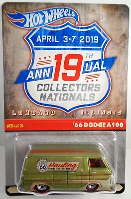 2019 Hot Wheels 19th Annual Collectors Nationals Finale '66 Dodge A100 • $69.99