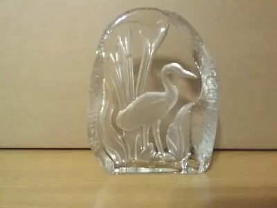 £6.50 • Buy Glass Plaque Of A Heron. Used