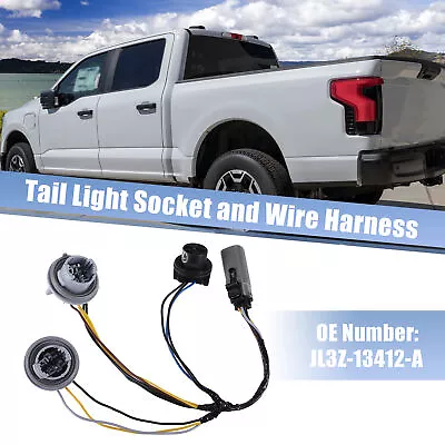 Tail Light Socket And Wire Harness For Ford F150 2018 No.JL3Z-13412-A Black • $16.49