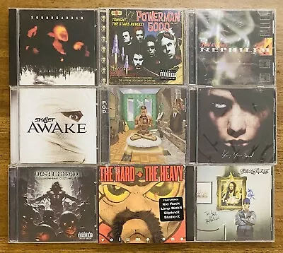 Lot Of 9 Metal CD’s Used Soundgarden Disturbed P.O.D. Skillet Etc • $11.99
