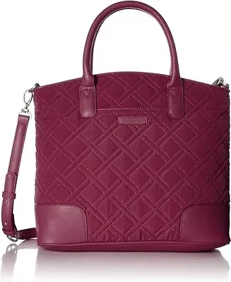 Vera Bradley Day Off Satchel Microfiber Hawthorn Rose / Wine NWT • $68.95