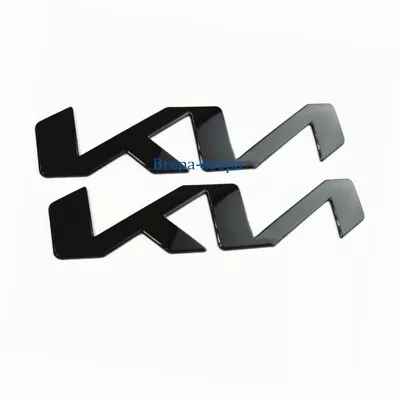 2X GLOSS BLACK NEW KN Badge Emblem Car Stickers For Stinger Sportage K3 K5 • $18.88