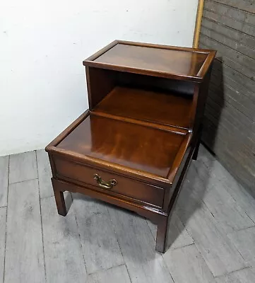 Vintage Hekman Mahogany Wood 2-Tier Step End Table Chippendale Georgian • $315