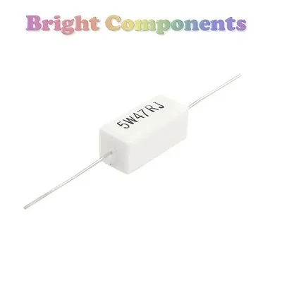 2 X 3.3 Ohm 5W Cement Resistor (3R3 Resistors) - 1st CLASS POST • £1.24