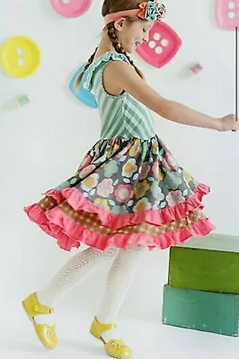 Girls Matilda Jane Happy And Free Decadent Cakewalk Dress Size 4 VGUC • £28.11