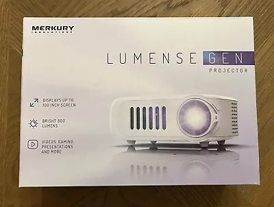 Merkury Innovations 800 Lumens Lumense Gen Projector White MI-P001U-199 • $34.99