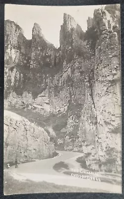 Vintage Real Photo Postcard 1938 The Pinnacles Cheddar Gorge Somerset • £1.49