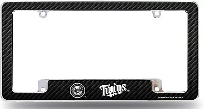 Minnesota Twins Metal License Plate Frame Chrome Tag Cover Carbon Fiber... • $25.79