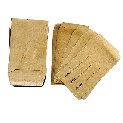 £3.10 • Buy Dinner Money Envelopes - Pack Of 50 Gummed Manilla Envelopes - Size 70mm X 100mm
