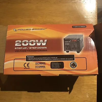 PowerBright 200W Step Up And Down Voltage Transformer Converter - 110-120 V • $55